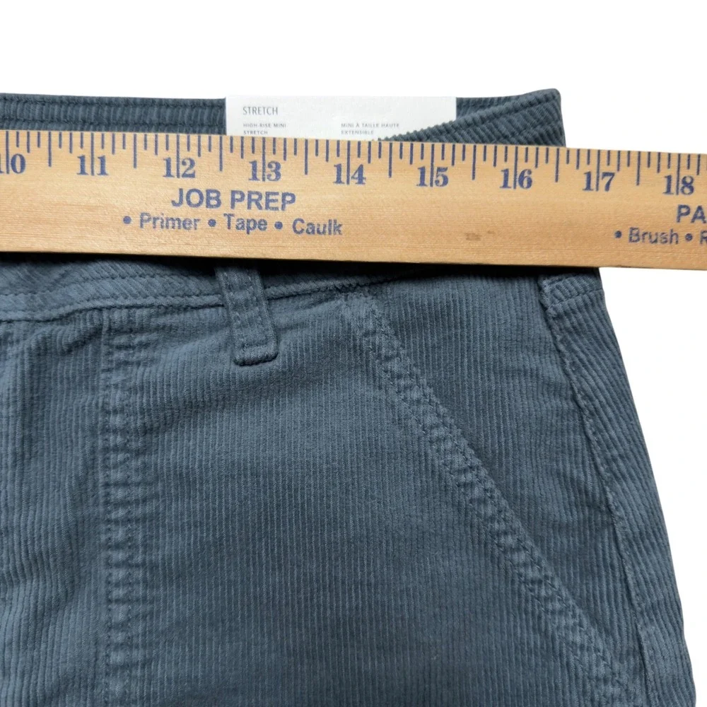 American Eagle Size 12 Stretch Corduroy High Rise Mini Skirt Vintage Blue NWT